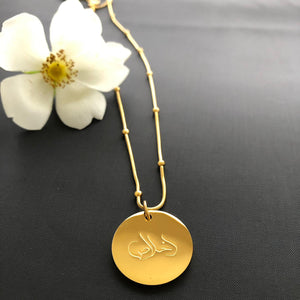 Sincerity Coin Necklace - 18K Yellow Gold Plated