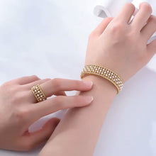 Load image into Gallery viewer, Lulu Cuff Bangle and Ring Set
