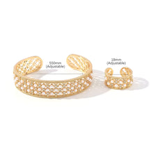 Load image into Gallery viewer, Lulu Cuff Bangle and Ring Set

