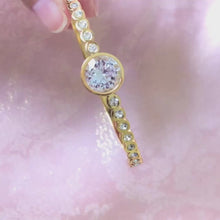 Load and play video in Gallery viewer, Sabr ~ this too shall pass -  Yellow Gold Plated Bangle
