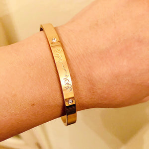 Paradise Rose Gold Plated Cuff Bangle