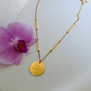 Tawakkul Gold Bar Chain Necklace - 18K Yellow Gold Plated