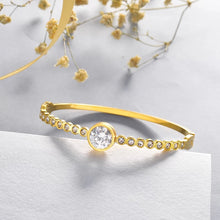 Load image into Gallery viewer, Sabr ~ this too shall pass -  Yellow Gold Plated Bangle
