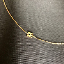 Load image into Gallery viewer, Rolled Gold Initial Necklace  - letter M
