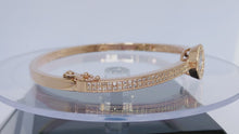 Load and play video in Gallery viewer, Du&#39;a Solitaire Bangle - 18K Rose Gold Plated
