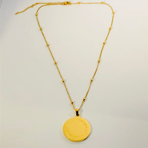 RUMInate Collection - Rumi Quote Necklace (18K Yellow Gold Plated)