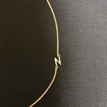 Load image into Gallery viewer, Rolled Gold Initial Necklace  - letter N
