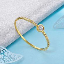 Load image into Gallery viewer, Sabr ~ this too shall pass -  Yellow Gold Plated Bangle

