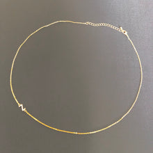 Load image into Gallery viewer, Rolled Gold Initial Necklace  - letter Z
