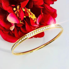 Load image into Gallery viewer, RUMInate Collection - Rumi quotes Yellow Gold Plated Bangle
