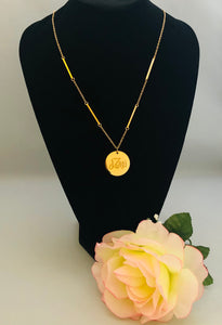 Tawakkul Gold Bar Chain Necklace - 18K Yellow Gold Plated