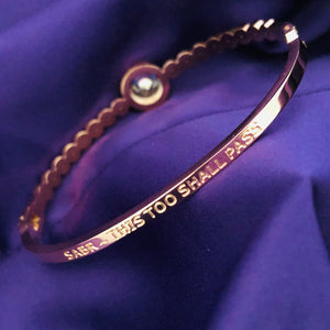 Sabr ~ this too shall pass Rose Gold Plated Bangle