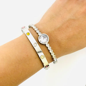 Sabr ~ this too shall pass - Silver Tone Bangle (Premium Stainless Steel)