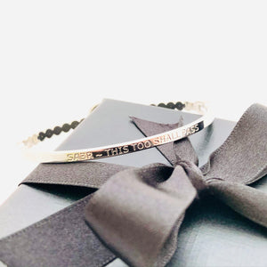 Sabr ~ this too shall pass - Silver Tone Bangle (Premium Stainless Steel)