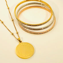 Load image into Gallery viewer, RUMInate Collection - Rumi Quote Necklace (18K Yellow Gold Plated)
