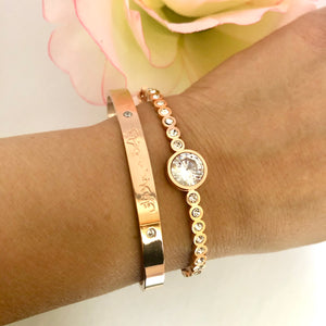 Paradise Rose Gold Plated Cuff Bangle