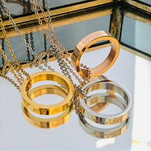 Circle of Strength Necklace  - 18K Yellow Gold Plated