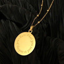 Load image into Gallery viewer, RUMInate Collection - Rumi Quote Necklace (18K Yellow Gold Plated)
