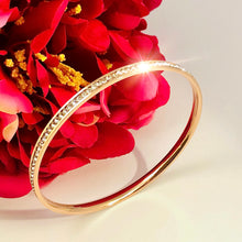Load image into Gallery viewer, RUMInate Collection - Rumi quotes Rose Gold Plated Bangle
