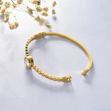 Load image into Gallery viewer, Sabr ~ this too shall pass -  Yellow Gold Plated Bangle
