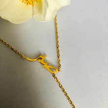 Load image into Gallery viewer, Sabrin - Signature lariat necklace in 18K Yellow Gold plated
