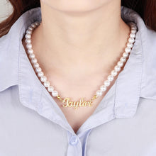 Load image into Gallery viewer, Pearl Custom Name Necklace
