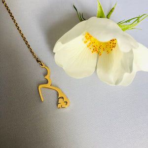 Sabrin - Signature lariat necklace in 18K Yellow Gold plated