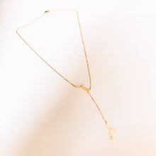 Load image into Gallery viewer, Sabrin - Signature lariat necklace in 18K Rose Gold plated
