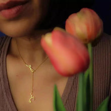 Load image into Gallery viewer, Sabrin - Signature lariat necklace in 18K Yellow Gold plated

