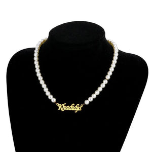 Pearl Custom Name Necklace
